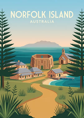 Norfolk Island Travel Poster