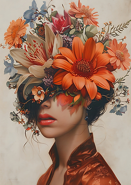 Woman with Floral Headdress
