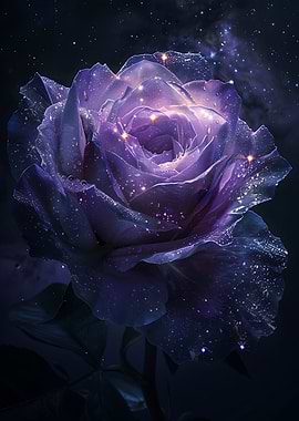 Cosmic Rose with Starlight