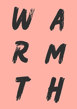 Warmth text art