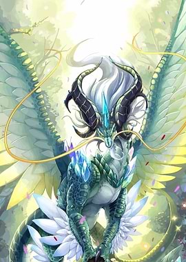 Majestic Dragon with Crystal Armor