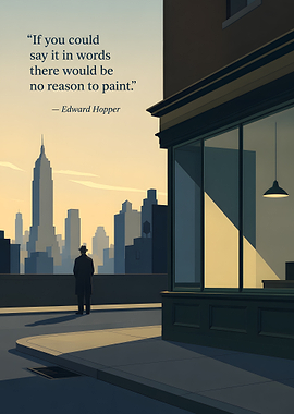 Edward Hopper Quote Cityscape