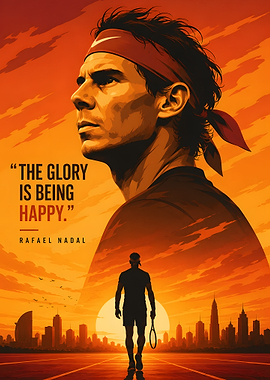 Rafael Nadal Inspirational Quote Poster