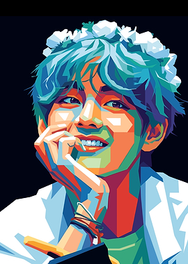 Kim Taehyung Pop Art Portrait