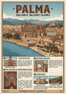 Palma de Mallorca Travel Poster
