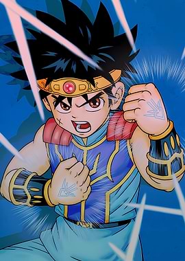 Anime Boy with Glowing Fist