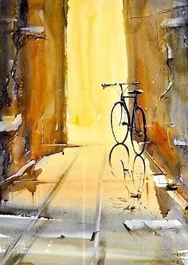 Bicycle Reflection in Alley