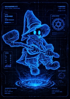 Black Mage Holographic Blueprint