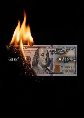 Get Rich Motivational Art Poster