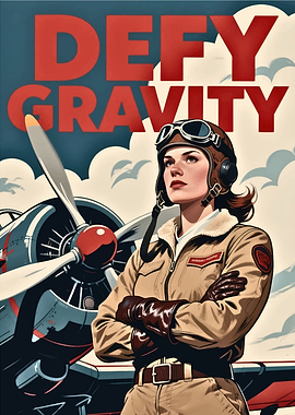 Defy Gravity Vintage Poster