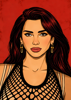 Dua Lipa Pop Art Portrait