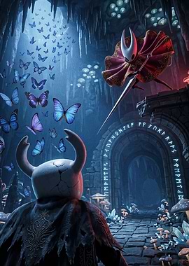 Hollow Knight Characters in Cave