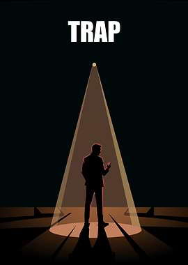 Man in Spotlight with 'TRAP' Text
