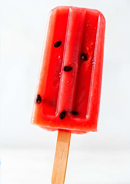 Watermelon Popsicle with Seeds