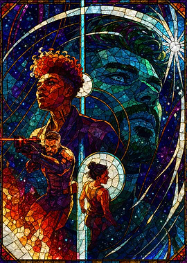 Stained Glass Sci-Fi Characters