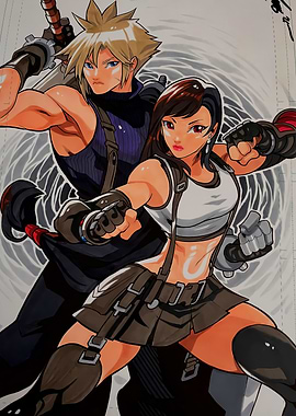 Cloud and Tifa