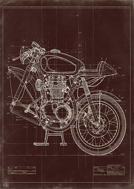 Motorcycle Blueprint Design