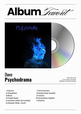 Dave Psychodrama Album Cover