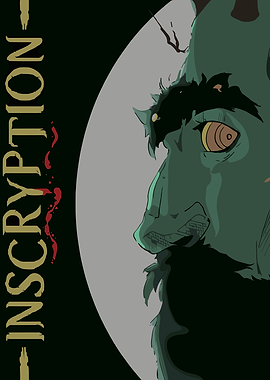 Green Creature with Inscription