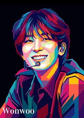 Wonwoo Pop Art Portrait