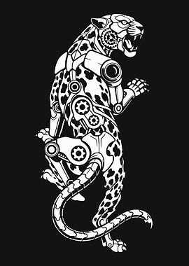Steampunk Jaguar Robot