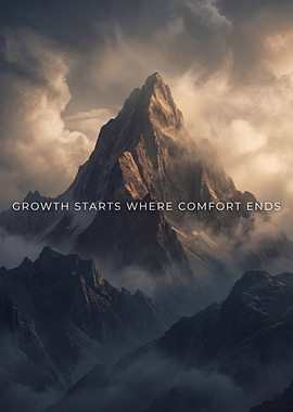 Growth Inspirational Quote Art Poster