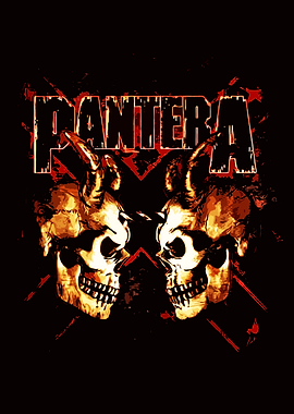 Pantera Skulls and Logo