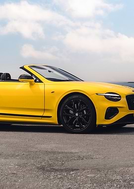 Yellow Bentley Convertible