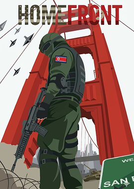 Homefront North Korean Soldier at Golden Gate Bridge