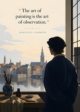 Vermeer's quote on painting and observation