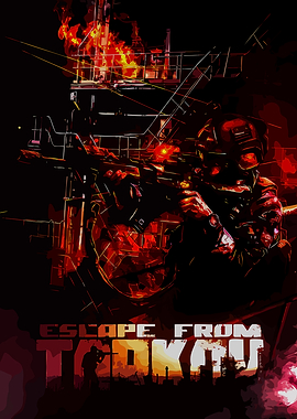 Escape from Tarkov Soldier in Fire