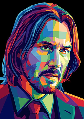 Keanu Reeves Pop Art Portrait