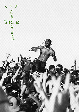 Travis Scott Performing for a Crowd