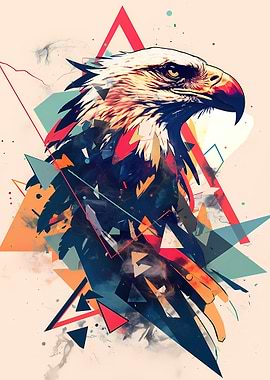 Geometric Eagle Abstract Art
