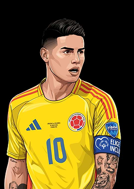 James Rodriguez Digital Art Portrait
