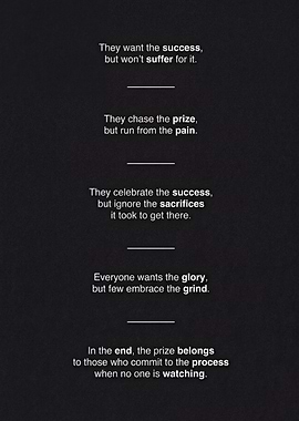 Commit Motivational Art Poster