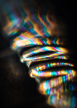 Prismatic Light Refraction on Coil