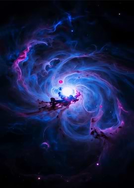 Swirling Nebula with Bright Core