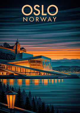 Oslo Norway Travel Poster