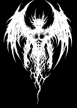 Demonic Figure with Wings