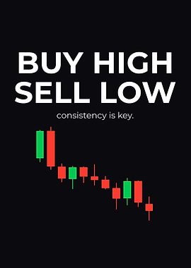 Buy High Sell Low – Black Edition - Minimalist Trading Psychology