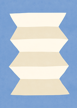 Abstract Geometric Minimalism Light Blue Ivory