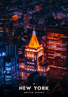 New York City Skyline at Night