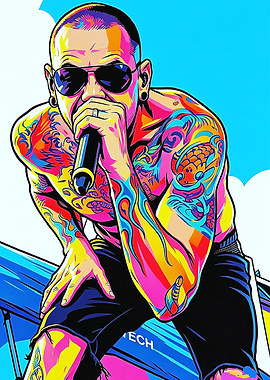 Chester Bennington Pop Art Portrait