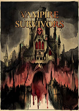Vampire Survivors Castle Poster