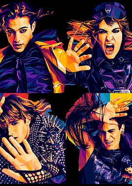 Måneskin Band Pop Art Portrait