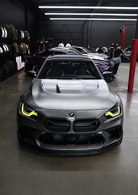 Matte Gray BMW M2 in Garage