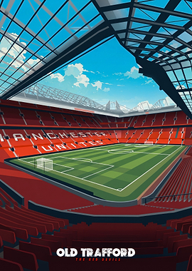 Old Trafford Stadium Illustration