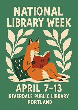 National Library Week Fox Reading