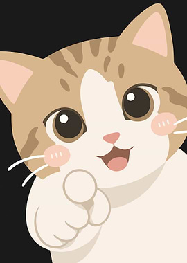 Cute Cat Waving